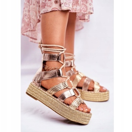 PS1 Női szandál az Espadrilles Golden Eromica platformon aranysárga 2