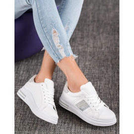 SHELOVET Eco bőr cipők fehér 2