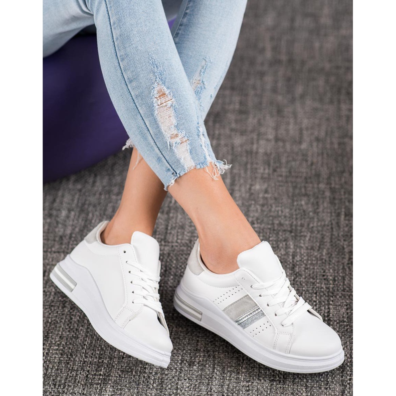 SHELOVET Eco bőr cipők fehér 2