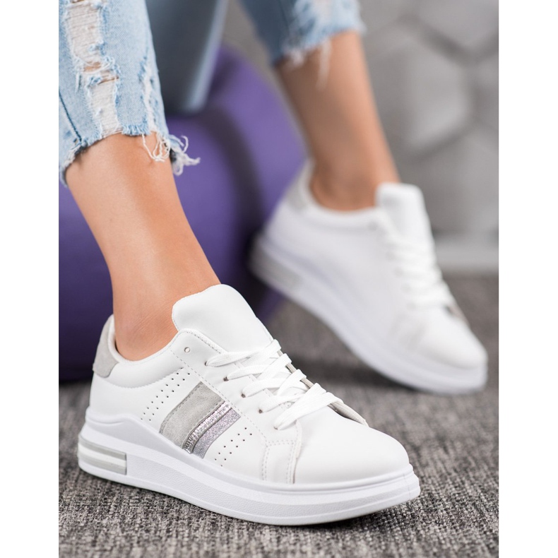 SHELOVET Eco bőr cipők fehér 1