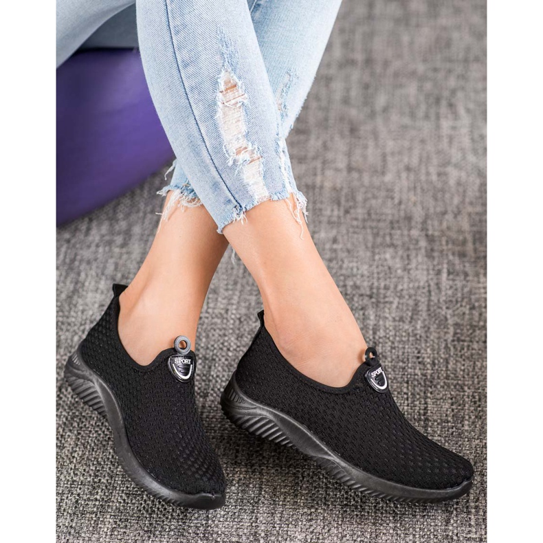 SHELOVET Áttört sportcipő fekete 2