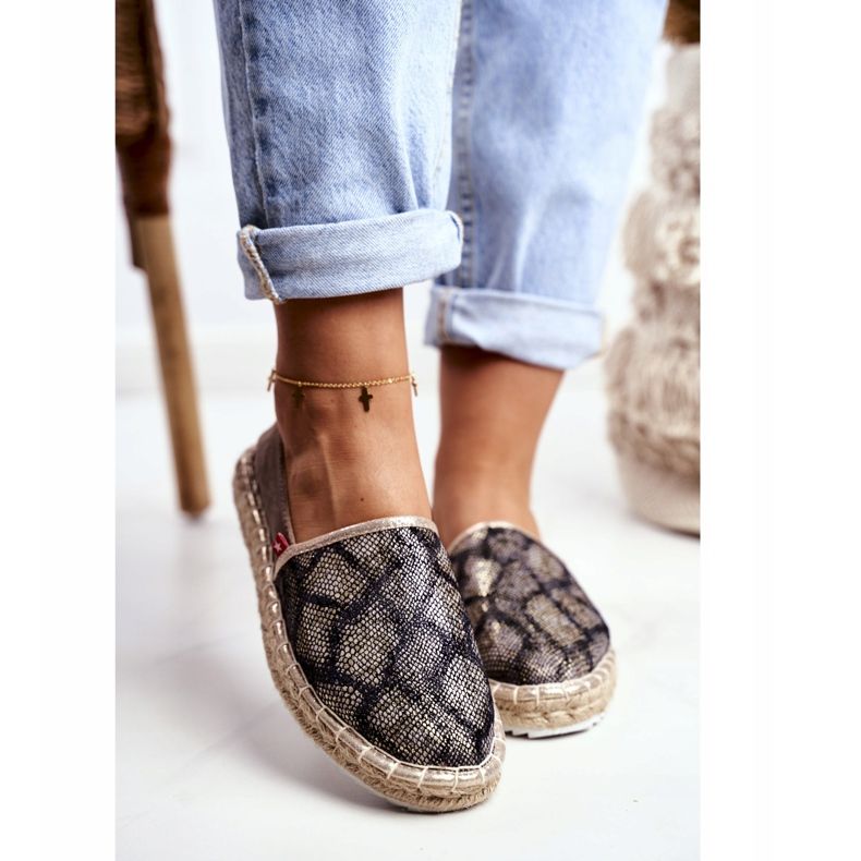 Női espadrilles, fonott talpbarna Big Star FF274A515 2