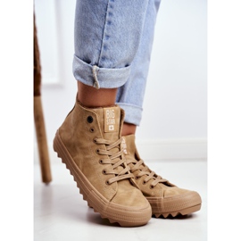 Női cipők Big Star High Warm Camel GG274072 barna 1 Női cipők Big Star High Warm Camel GG274072 barna 1