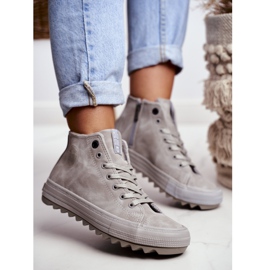 Női cipők Big Star High Warm Grey GG274070 szürke 2