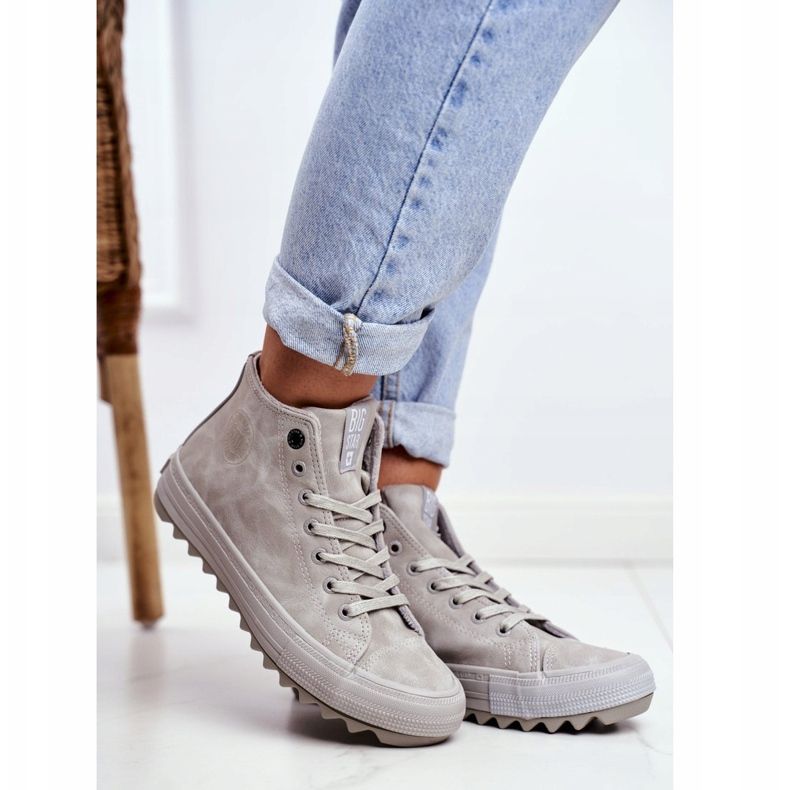 Női cipők Big Star High Warm Grey GG274070 szürke 1