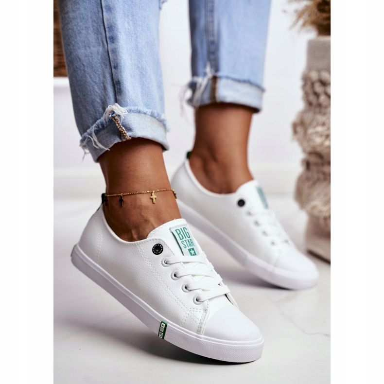 Női cipők Big Star White GG274006 fehér 2