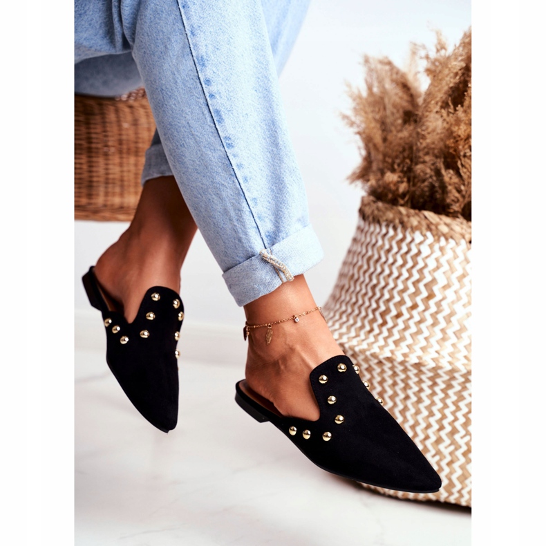 Lu Boo Női fekete velúr szandál Seniorita 2