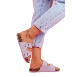 EVE Női papucs parafán, csatokkal Szürke Si Senor 3