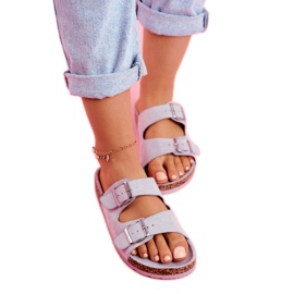 EVE Női papucs parafán, csatokkal Szürke Si Senor 2