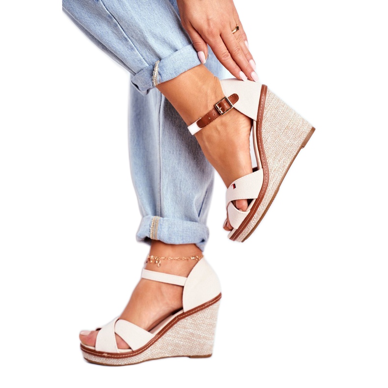 SEA Női szandál Wedge bézs színű LaMane 1