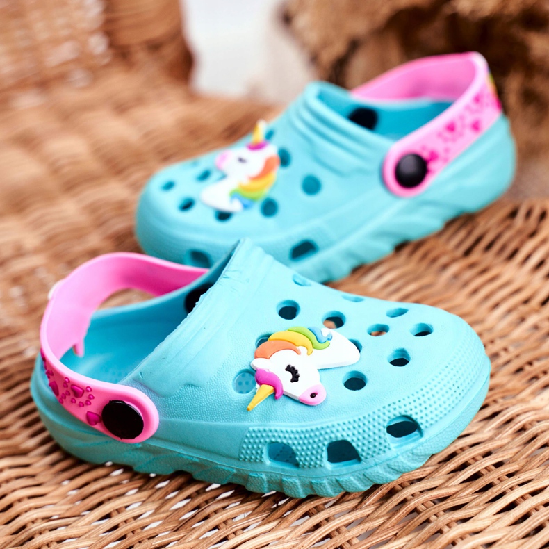 Bona Gyermek papucs hab Crocs Blue Unicorn Lily ibolya kék 2 Bona Gyermek papucs hab Crocs Blue Unicorn Lily ibolya kék 2
