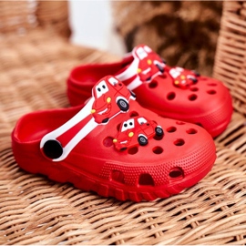 PB2 Gyermek papucs hab Crocs Red Cars Bruno piros 1
