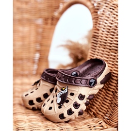 Gyermek barna hab Crocs Brown Plane Donald 1