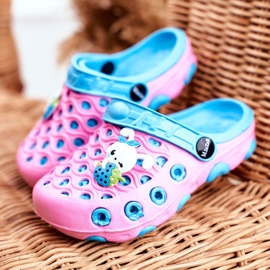 Gyermek papucs hab Crocs Pink Rabbit Zoë rózsaszín 1
