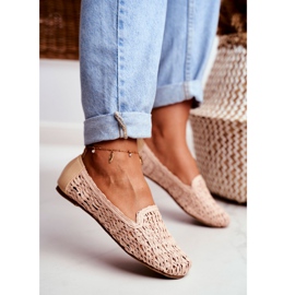 Női balerinák Lu Boo Braided Beige 4Ever bézs 2