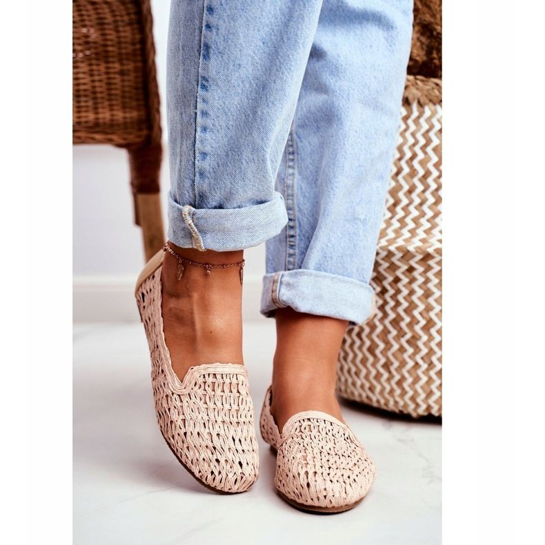 Női balerinák Lu Boo Braided Beige 4Ever bézs 1