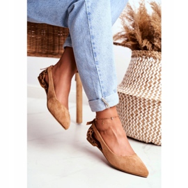 Lu Boo balerina Spitz Suede Camel Jobb barna 2