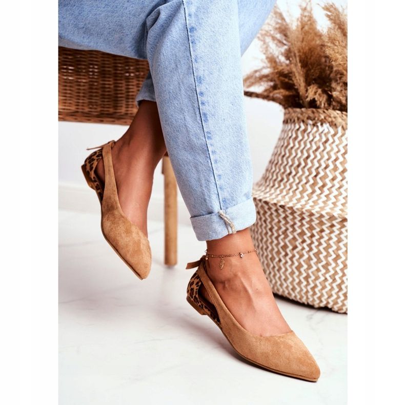 Lu Boo balerina Spitz Suede Camel Jobb barna 2