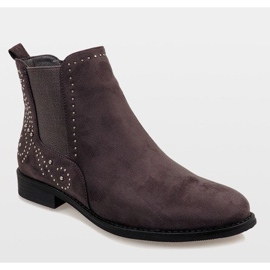 Szürke szigetelésű velúr csizma 6333-2 1