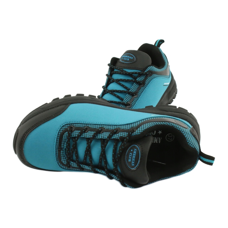 American Club HL05 vízálló softshell sportcipő fekete kék 4