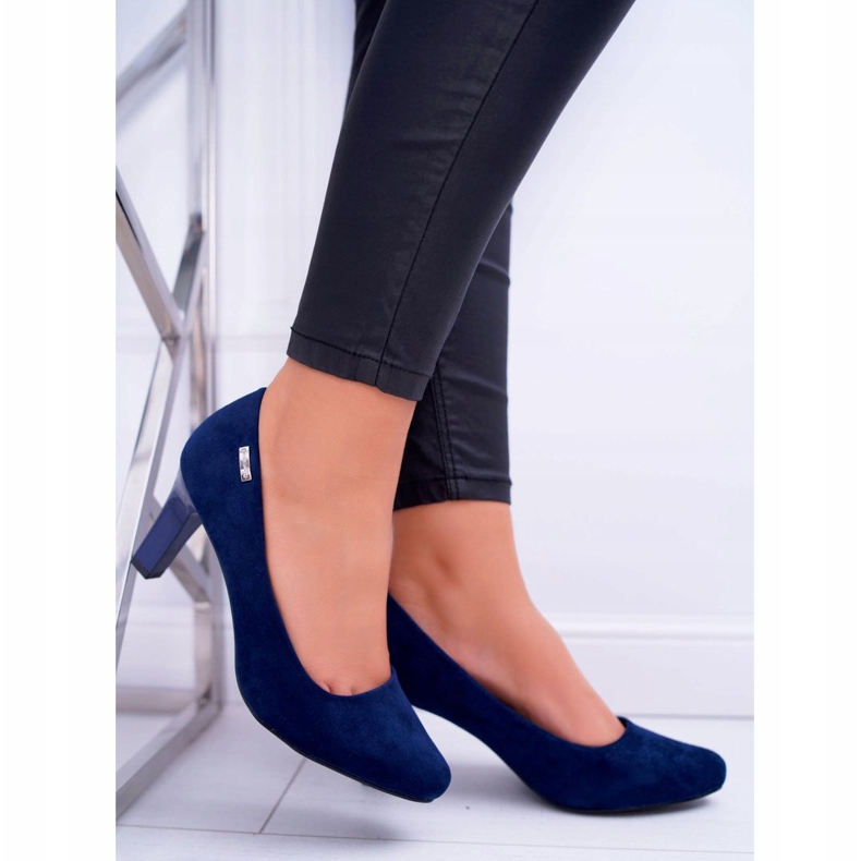 Női szivattyúk Sergio Leone Navy Blue Suede Orsola sötétkék 3