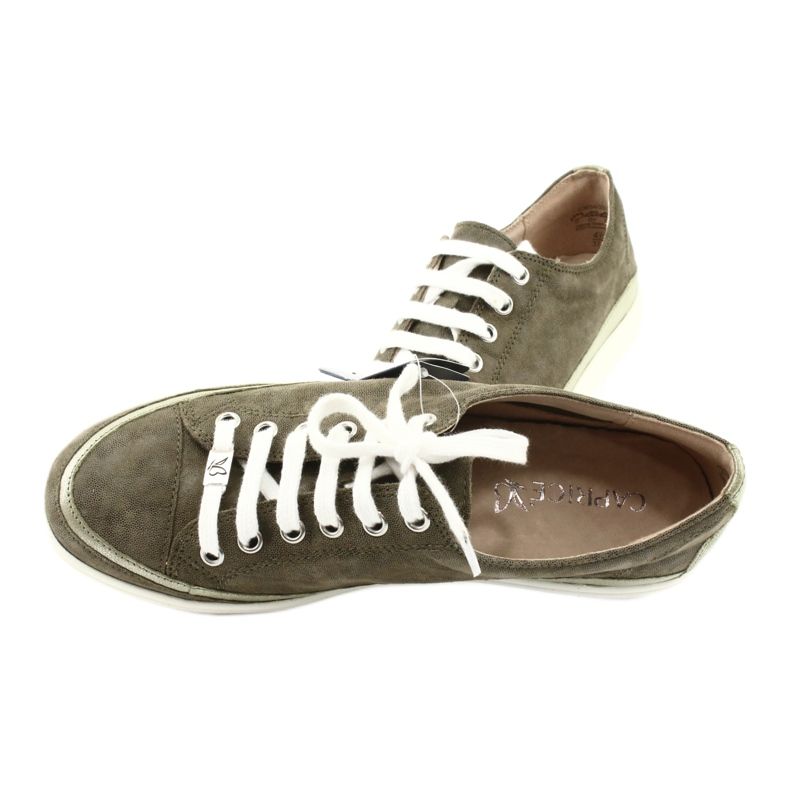 Caprice női bőrcipők 23654 zöld 3