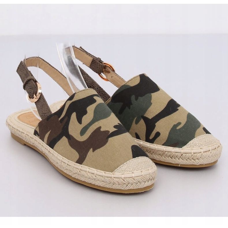 Espadrilles nyitott sarkú camo HH-119 Camouflage zöld 2