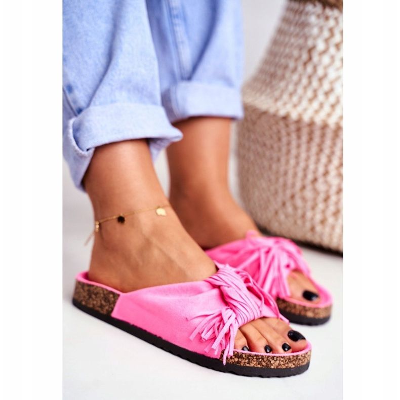 BUGO Női rózsaszín Fluo papucs a Cork Fringe Marina -ban 1