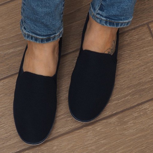 Lycra BL180 Navy Slip-On cipők sötétkék 2