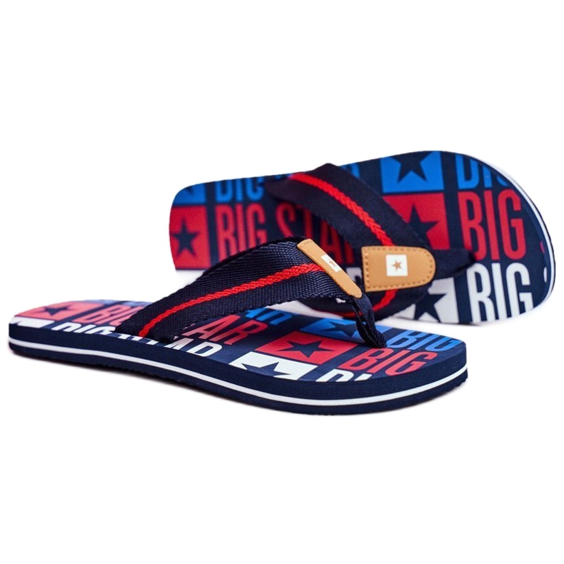 Férfi papucs Papucs Big Star Navy Blue FF274A484 sötétkék 3