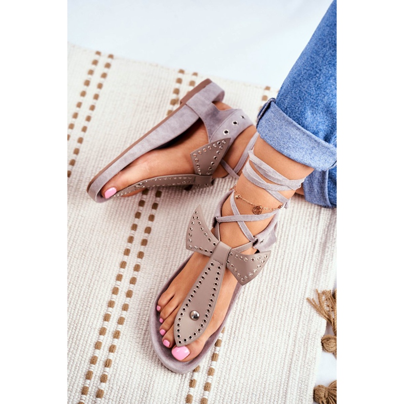 Lu Boo Női szürke kötött szandál japán Mara 3