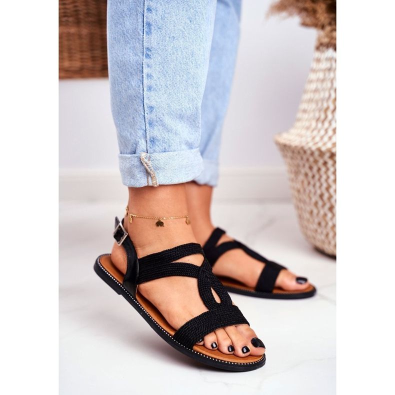 BUGO Női szandál Lapos fekete Rachel 1