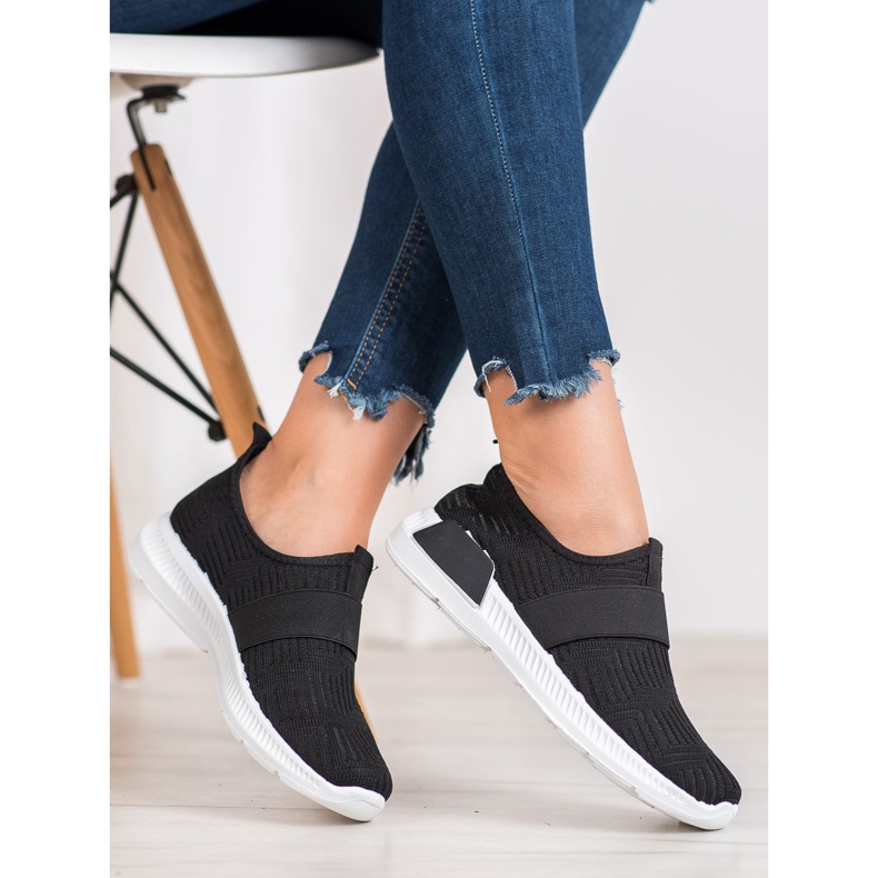 SHELOVET Csúsztatható sportcipő fekete 1