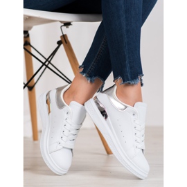 SHELOVET Divatos sportcipő fehér 1