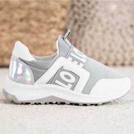 Seastar Slipons a szerelem platformon fehér szürke 2