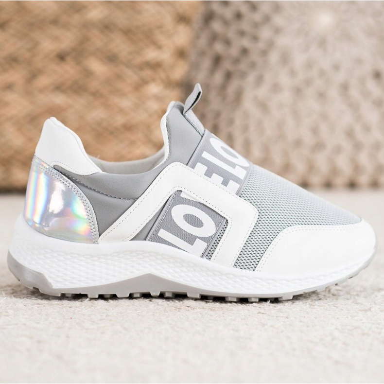 Seastar Slipons a szerelem platformon fehér szürke 2