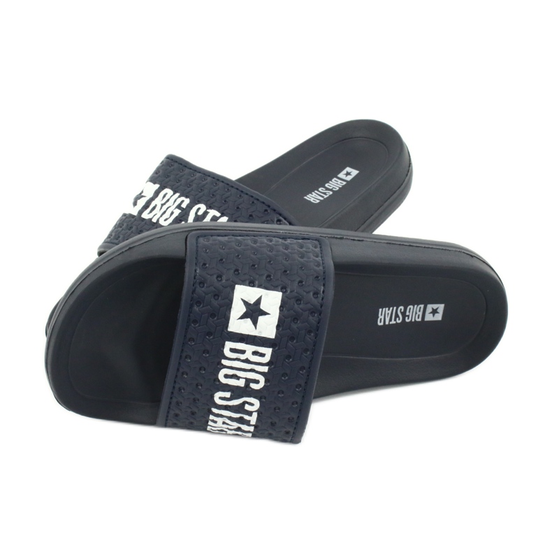 Big Star Fiúkhab papucs flopok a GG374802 Navy Blue Beach számára fehér sötétkék 3