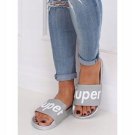 Szürke és ezüst női papucs CK110 Silver 1