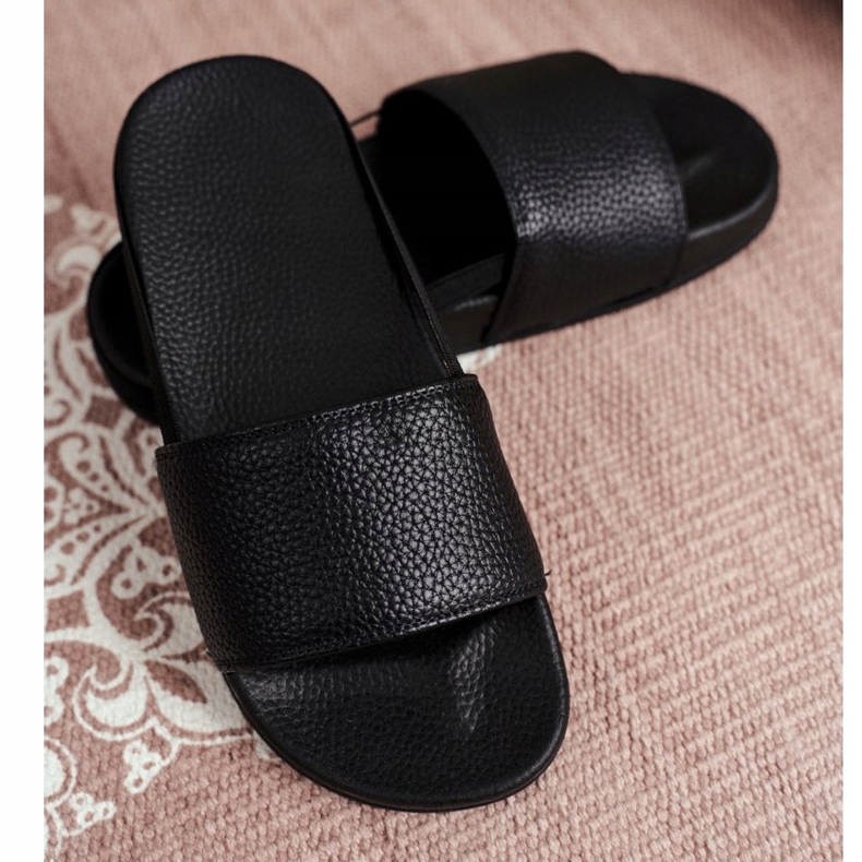 FRROCK Gyermek fekete Nopla papucs 1