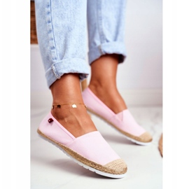 Női espadrilles, fonott talp rózsaszín Big Star DD274728 1