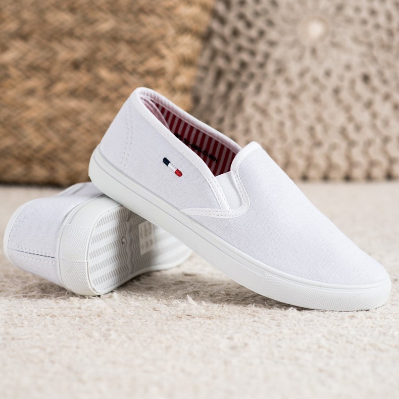 SHELOVET Fehér textil cipők 2