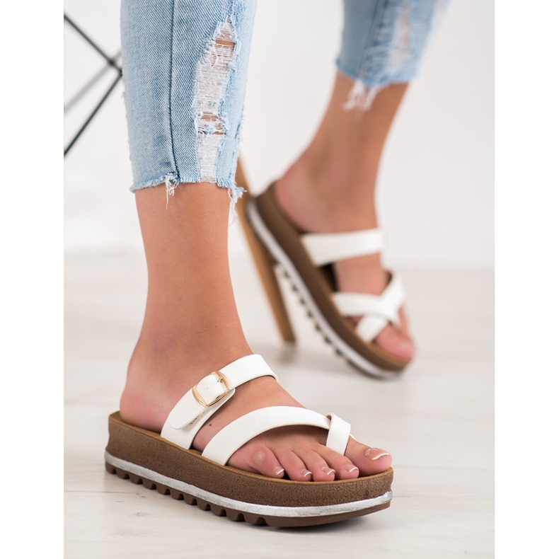 Comer Papucs A Divat Platformon fehér 2