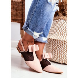 Lu Boo női balerina meghajol öszvér rózsaszín Domino 2 Lu Boo női balerina meghajol öszvér rózsaszín Domino 2