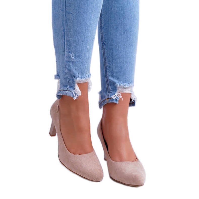 Női szivattyú Sergio Leone bézs Suede Orsola 3