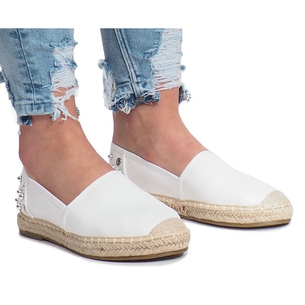 Fehér espadrilles Dolita csapokkal 1