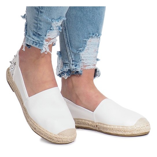 Fehér espadrilles Dolita csapokkal 2