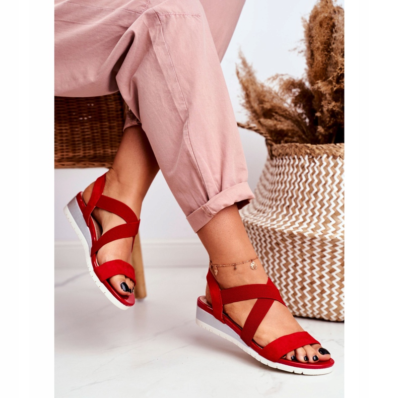 PS1 Női szandál Wedge Red Slip-on Harper piros 2