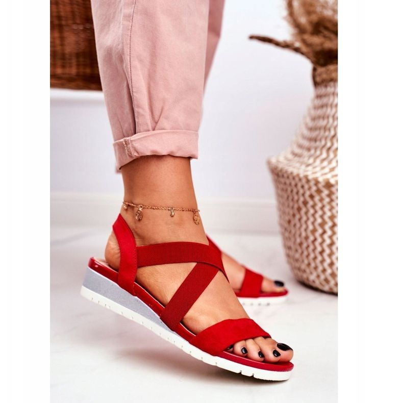 PS1 Női szandál Wedge Red Slip-on Harper piros 1