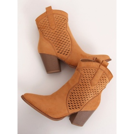 Camel ZE05P Camel áttört cowboy csizma barna 1