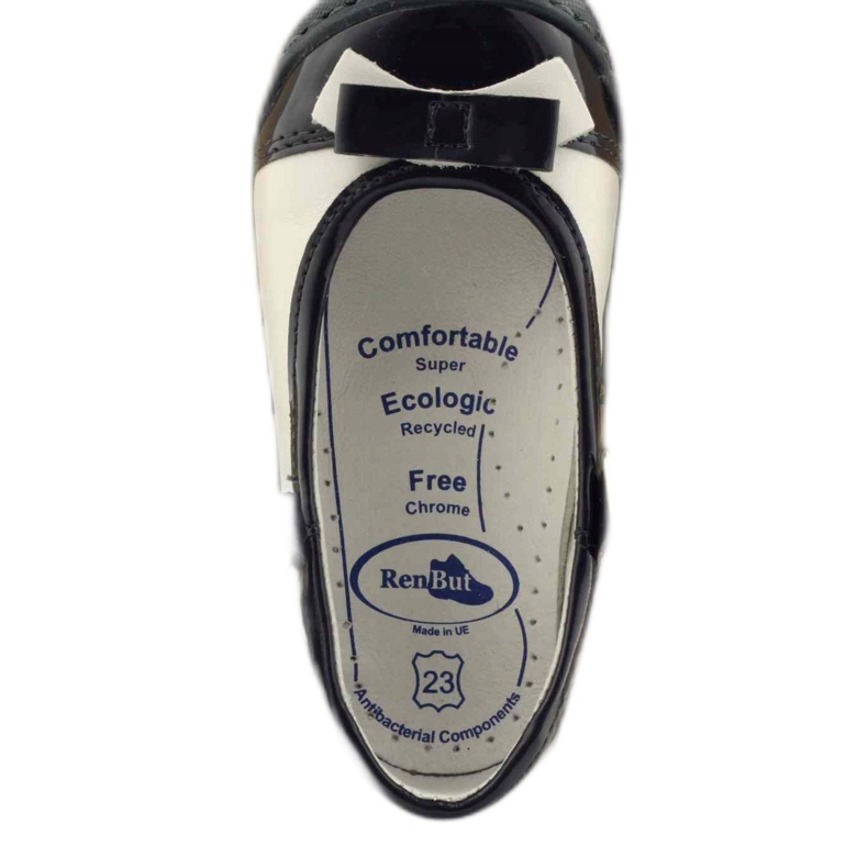 Balerinás gyerekcipő Ren But 1405 sötétkék fehér 5